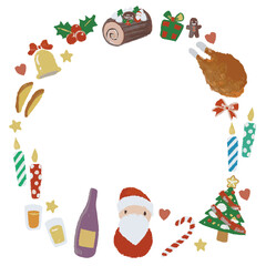 クリスマスフレーム　丸