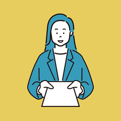 人物　ビジネス　名刺交換　営業　テレワーク