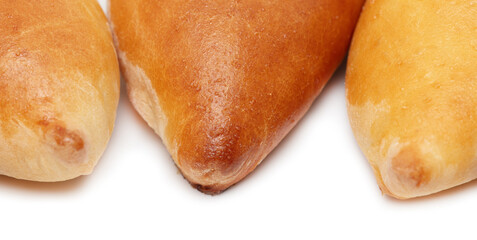Cabbage patties isolated on a white background.