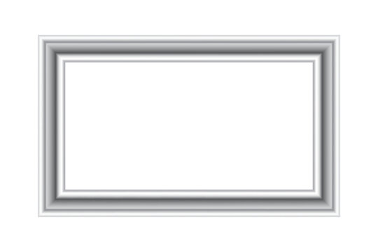 Metal frame, widescreen 16:9 format, vector illustration
