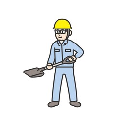 工事現場で作業をしている人たち