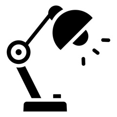 A glyph design, icon of table lamp