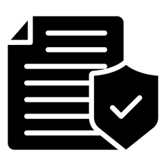 A glyph design, icon of security list