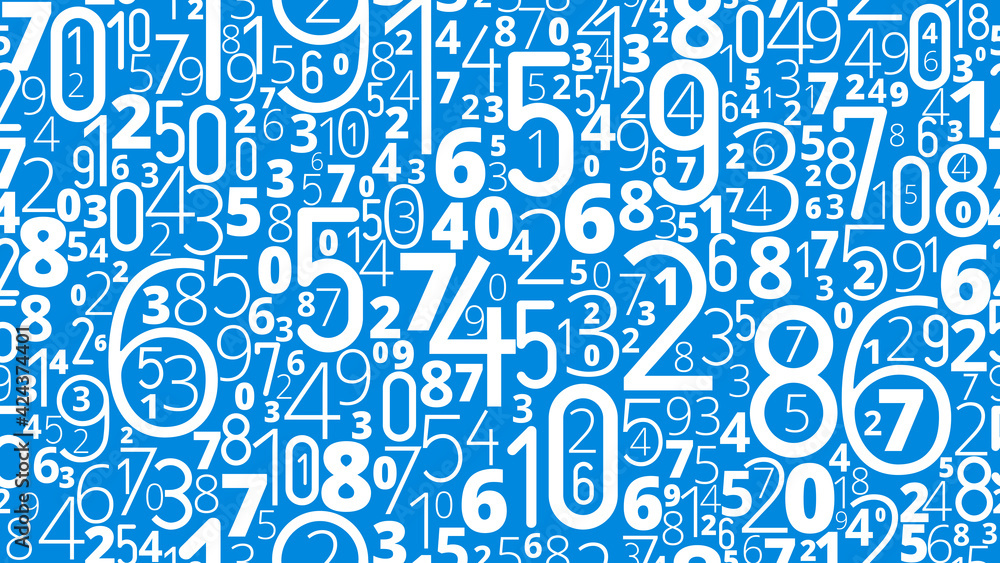 Poster numbers vector background