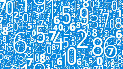 Numbers vector background - obrazy, fototapety, plakaty