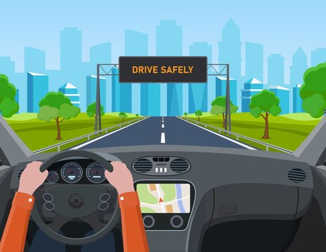 Drive safely concept.