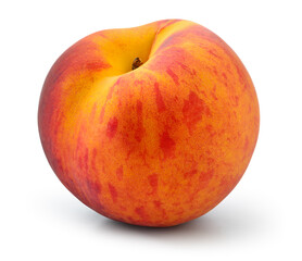 Obraz premium Peach isolated. Peach on white background with clipping path. Full depth of field.