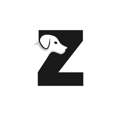 Letter Z Dog Logo Design Template Inspiration, Dog Vector, Initial Logo.