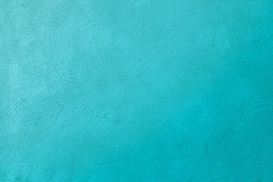 Turquoise color Concrete wall texture background.