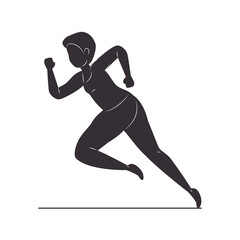 Fototapeta na wymiar fitness runner silhouette
