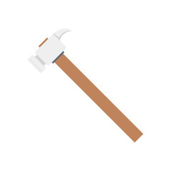 Hammer cartoon vector. Hammer on white background.