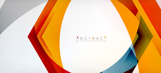 Vector color hexagons geometric abstract background