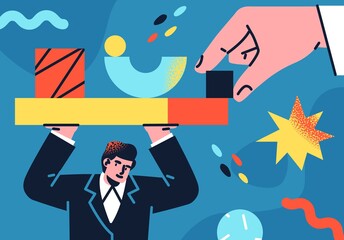 Flat style business people illustration. Coworkers characters communication. Casual business concept vector