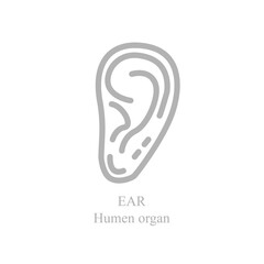 ears icon on a white background, vector illustration