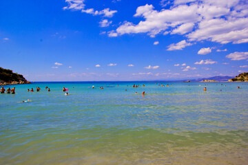 beautiful beach in the summer in agean sea, Turkey