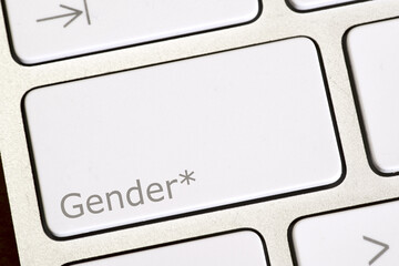 Ein Computer und Taste für Gender