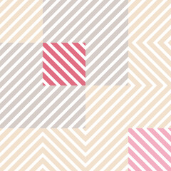 Obraz premium Geometric shapes made of stripes. Simple design in geometric composition. Seamless pattern. Vector illustration for web design or print.