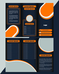 A4 size Trifold Brochure Design template for your Business and services products.