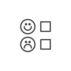 Opinion, feedback line icon