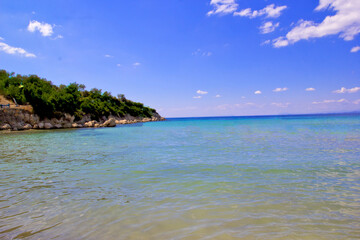 Fototapeta na wymiar beautiful beach in the summer in agean sea, Turkey