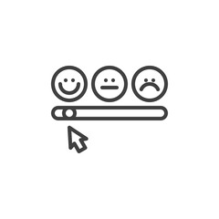 Feedback review line icon