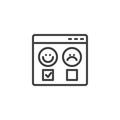 Customer positive review line icon