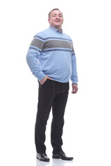 Fototapeta premium in full growth. portrait of a smiling mature man