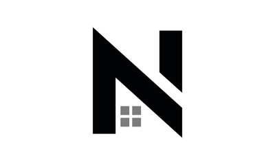logo letter N home 