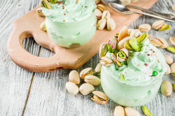 Pistachio ice cream gelato