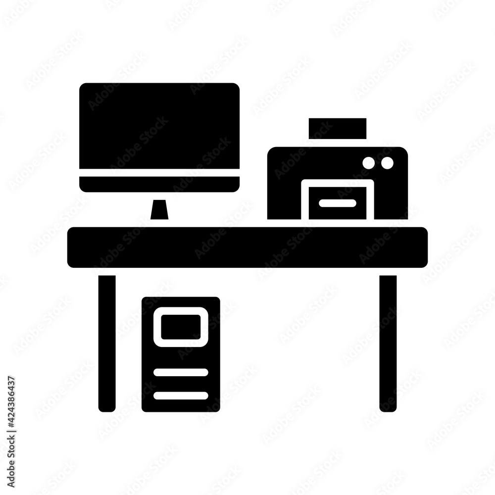 Poster workplace icon. the icon can be used for application icon, web icon, infographic. all types of print