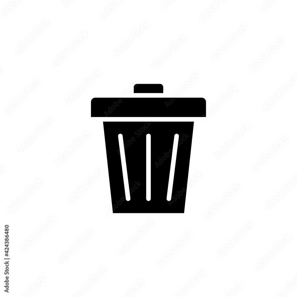 Poster trash can icon. the icon can be used for application icon, web icon, infographic. all types of print
