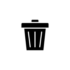 Trash can icon. the icon can be used for application icon, web icon, infographic. All types of print. Editable stroke. Design template vector
