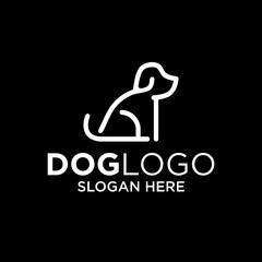 Dog Logo Design Template Inspiration, Vector Illustration, Modern, Minimalist.