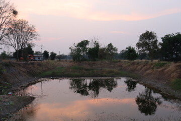 sunrise over the river