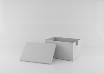 Card box 3d rendering for mockup base