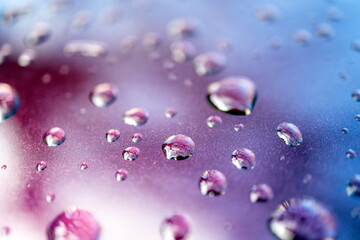 water drop on car hood