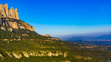 Fototapeta na wymiar Montserrat mountain range in Spain.