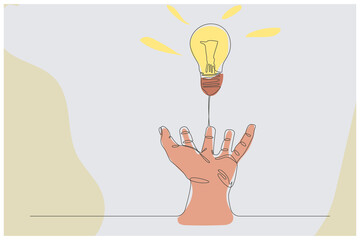 Hand and Magic Lamp Background Vector