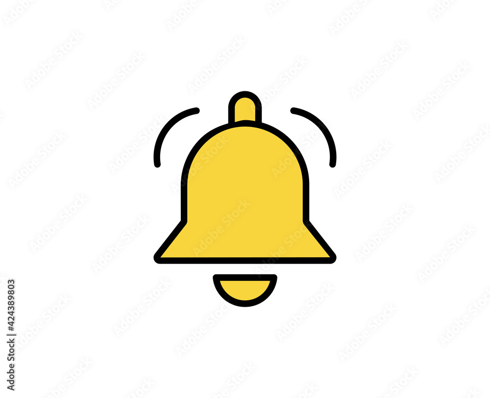 Poster bell line icon. high quality outline symbol for web design or mobile app. thin line sign for design 