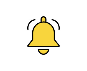 Bell line icon. High quality outline symbol for web design or mobile app. Thin line sign for design logo. Color outline pictogram on white background