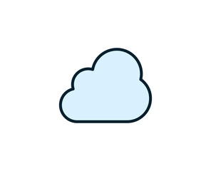Cloud premium line icon. Simple high quality pictogram. Modern outline style icons. Stroke vector illustration on a white background. 