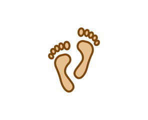 Foot line icon. High quality outline symbol for web design or mobile app. Thin line sign for design logo. Color outline pictogram on white background