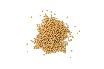 Heap of mustard isolated on white background