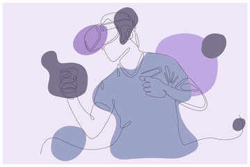 Human Playing Virtual Reality Games Background Vector