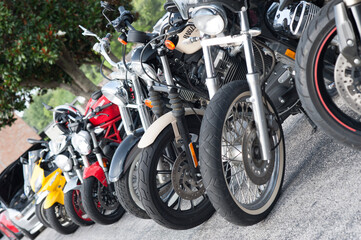 Fototapeta na wymiar motorcycles on the street