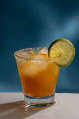 cocktail with lime