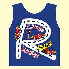 interesting funny little racing car cartoon 