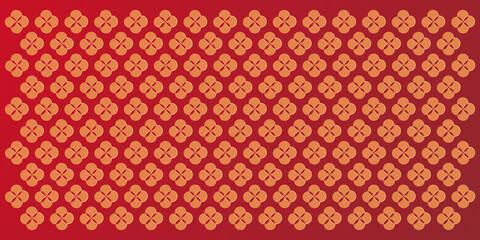 pattern with red and gold ornaments