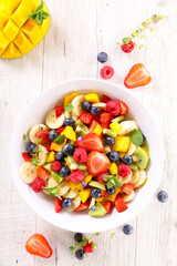 colorful fresh juicy fruit salad