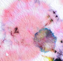 Fun Style Spiral Tie Dye.  Multicolor Dyed Old